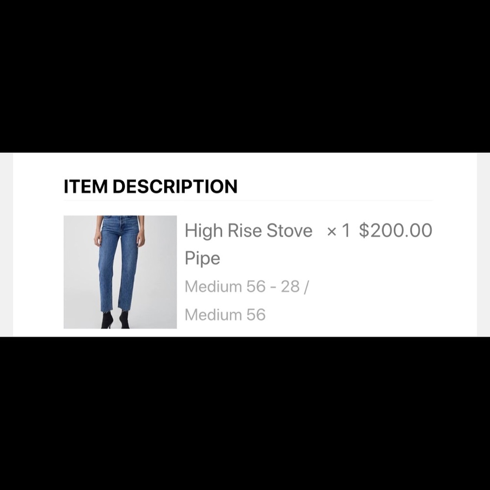 RE/DONE high rise stove pipe jeans medium 56